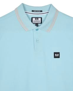 Weekend Offender Levanto Polo Shirt Saltwater Blue/Alabaster -Fashion sportswear POSS2408 LEVANTO SALTWATER 10688