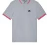 Weekend Offender Levanto Polo Shirt Smokey Grey/Anthurium Pink