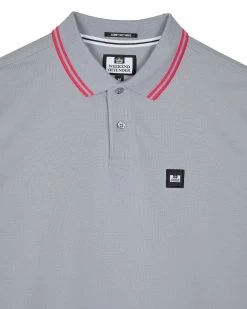 Weekend Offender Levanto Polo Shirt Smokey Grey/Anthurium Pink -Fashion sportswear POSS2408 LEVANTO SMOKEY 10669