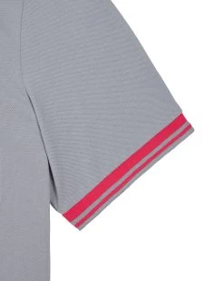 Weekend Offender Levanto Polo Shirt Smokey Grey/Anthurium Pink -Fashion sportswear POSS2408 LEVANTO SMOKEY 10670