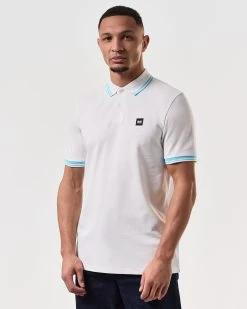 Weekend Offender Levanto Polo Shirt White/Saltwater Blue -Fashion sportswear POSS2408 LEVANTO WHITE 7235