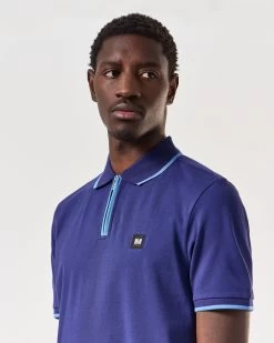 Weekend Offender Shore Polo Shirt Bright Navy -Fashion sportswear POSS2410 SHORE BRIGHT NAVY 6706