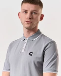 Weekend Offender Shore Polo Shirt Smokey Grey -Fashion sportswear POSS2410 SHORE SMOKEY 6150 MODEL