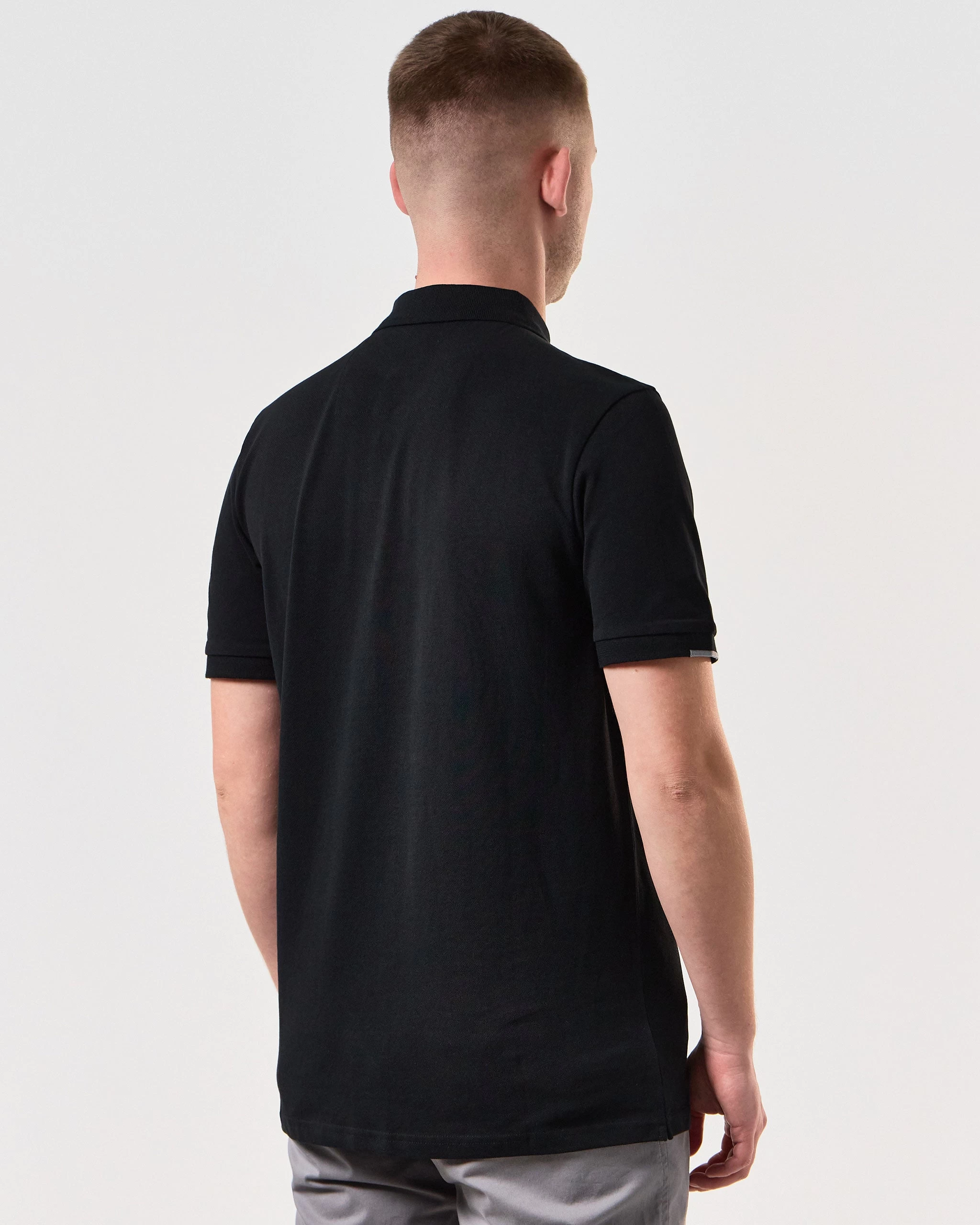 Weekend Offender Rivas Polo Shirt Black/Smokey Grey 2 Weekend Offender Rivas Polo Shirt Black/Smokey Grey - Image 2