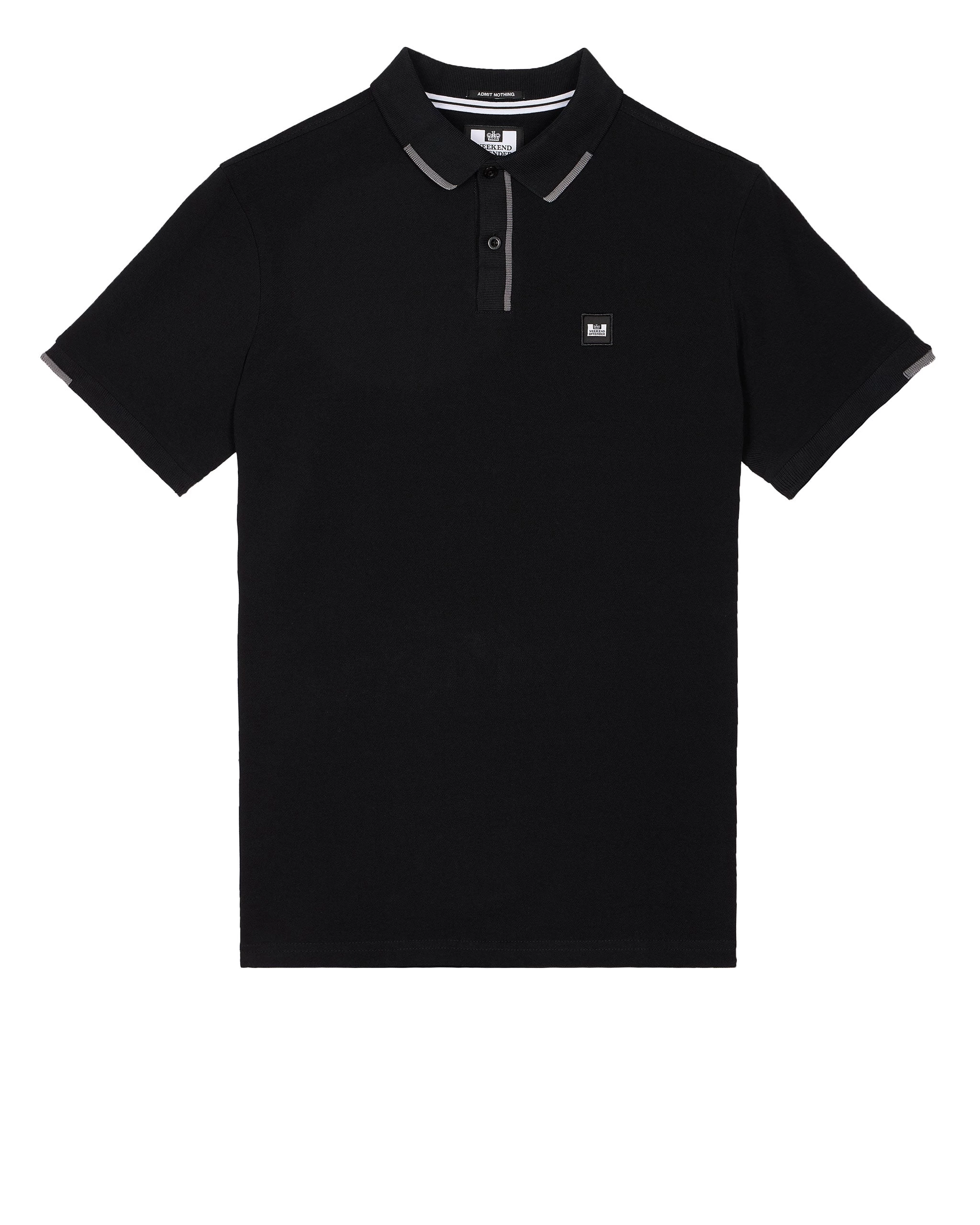 Weekend Offender Rivas Polo Shirt Black/Smokey Grey 1 Weekend Offender Rivas Polo Shirt Black/Smokey Grey