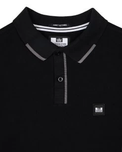Weekend Offender Rivas Polo Shirt Black/Smokey Grey 12 Weekend Offender Rivas Polo Shirt Black/Smokey Grey -Fashion sportswear POSS2411 RIVAS BLACK 7823