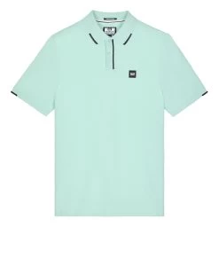 Weekend Offender Rivas Polo Shirt Celeste Green/Navy