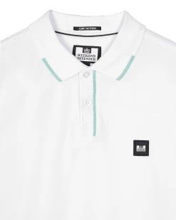 Weekend Offender Rivas Polo Shirt White/Celeste Blue -Fashion sportswear POSS2411 RIVAS WHITE 10730