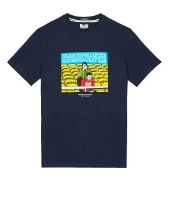 Weekend Offender Eric Graphic T-Shirt Navy