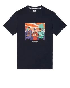 Weekend Offender Ronnie Graphic T-Shirt Navy