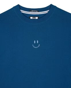 Weekend Offender Smile Graphic T-Shirt Juniper Blue -Fashion sportswear PTAW2314 SMILE JUNIPER6219