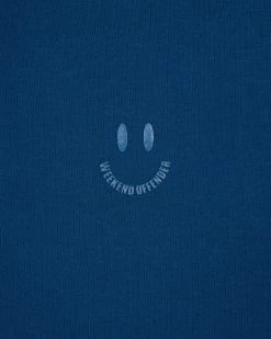 Weekend Offender Smile Graphic T-Shirt Juniper Blue -Fashion sportswear PTAW2314 SMILE JUNIPER6220