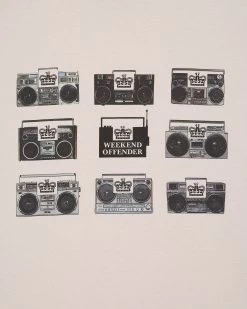 Weekend Offender Boombox Graphic T-Shirt Pumice -Fashion sportswear PTSS23 04 BOOMBOX PUMICE 5561