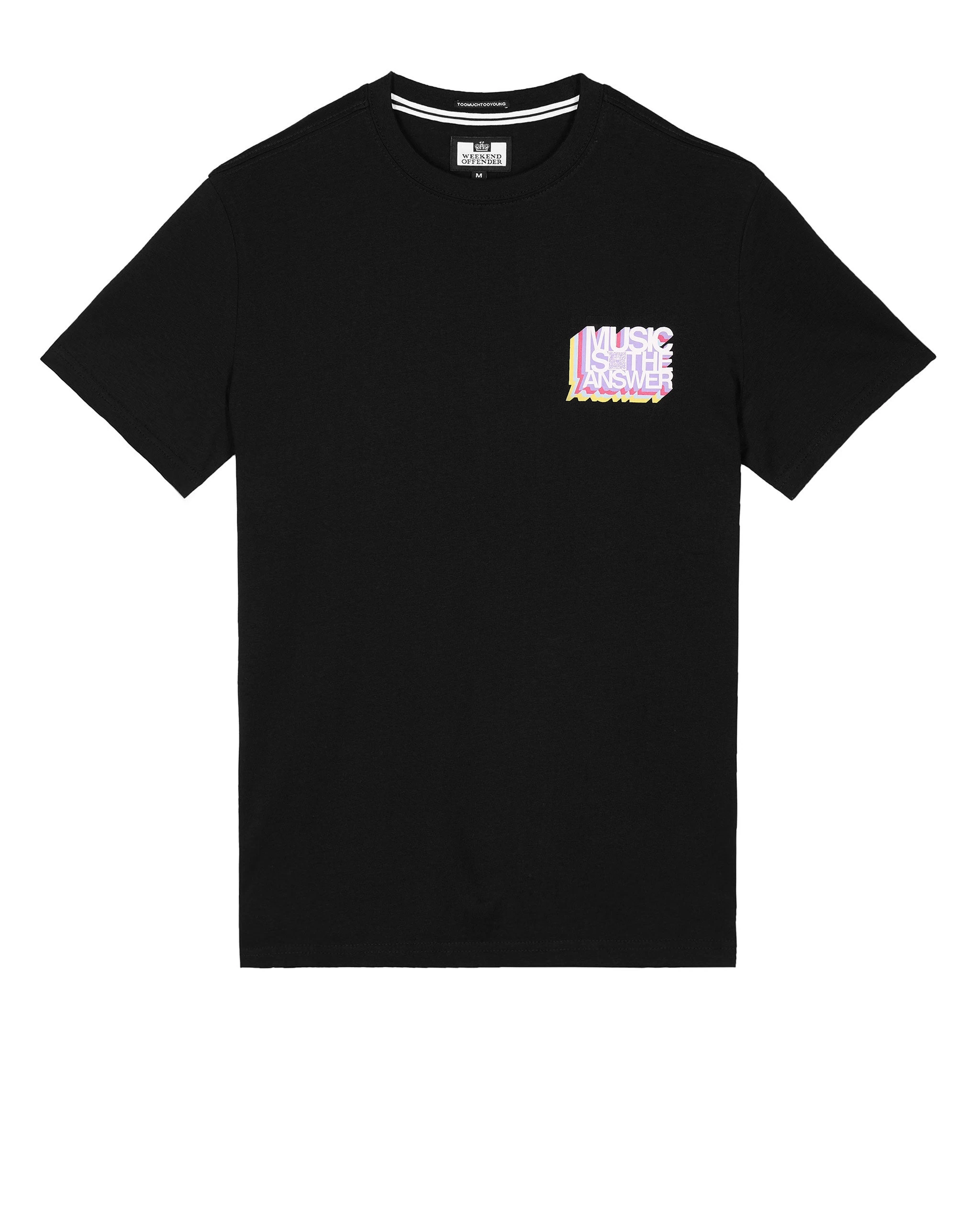 Weekend Offender Music Is The Answer Graphic T-Shirt Black