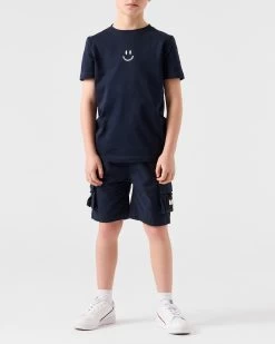 Weekend Offender Kids Mascia Cargo Shorts Navy -Fashion sportswear PTSS2311 KIDS SMILE NAVY KIDS STSS2305 MASCIA NAVY 6609
