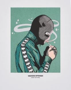 Weekend Offender Fumo Graphic T-Shirt White -Fashion sportswear PTSS2409 FUMO WHITE 3459