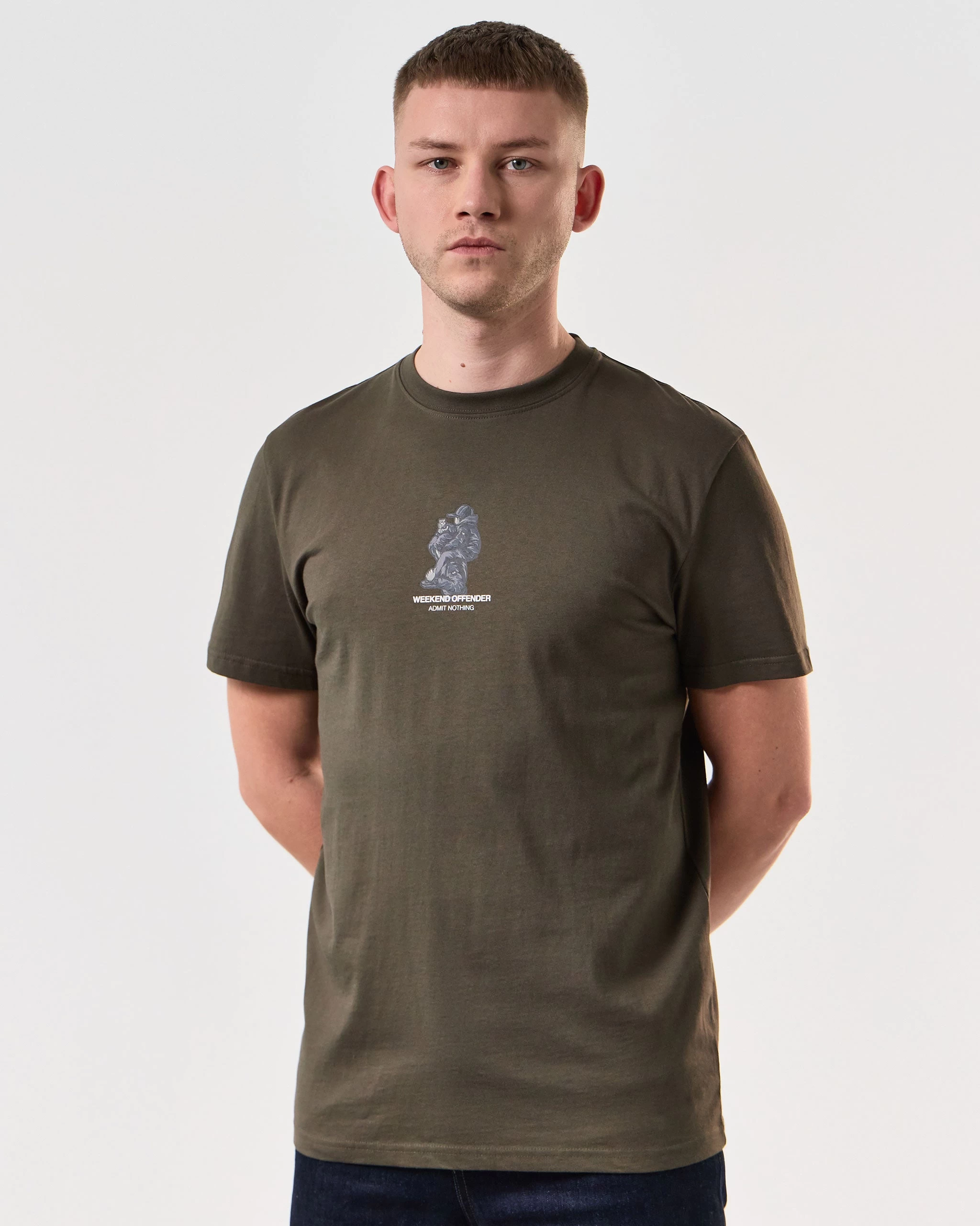 Weekend Offender Reggie Graphic T-Shirt Castle Green 4 Weekend Offender Reggie Graphic T-Shirt Castle Green - Image 4