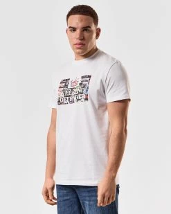 Weekend Offender Keyte Graphic T-Shirt White -Fashion sportswear PTSS2419 KEYTE WHITE 4687 MODEL