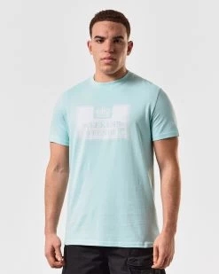 Weekend Offender Bonpensiero Graphic T-Shirt Celeste Green -Fashion sportswear PTSS2420 BONPENSIERO CELESTE 5286 MODEL