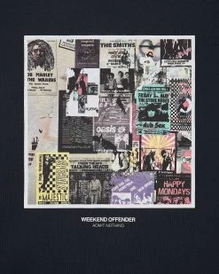 Weekend Offender Posters Graphic T-Shirt Navy -Fashion sportswear PTSS2423 POSTERS NAVY 3438