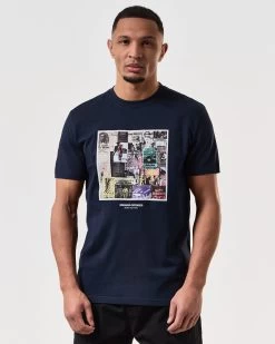 Weekend Offender Posters Graphic T-Shirt Navy -Fashion sportswear PTSS2423 POSTERS NAVY 7604