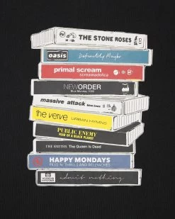 Weekend Offender Cassettes Graphic T-Shirt Black -Fashion sportswear PTSS2424 CASSETTES BLACK 3444