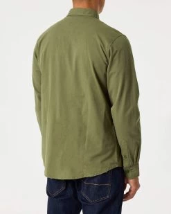 Weekend Offender Postiano Ranger Shirt Dark Khaki -Fashion sportswear SHAW22 01 POSTIANO A1W22 DARK KHAKI MODEL 1527
