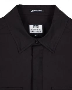 Weekend Offender Janeret Shirt Black -Fashion sportswear SHAW23 04 JANERET BLACK 0850