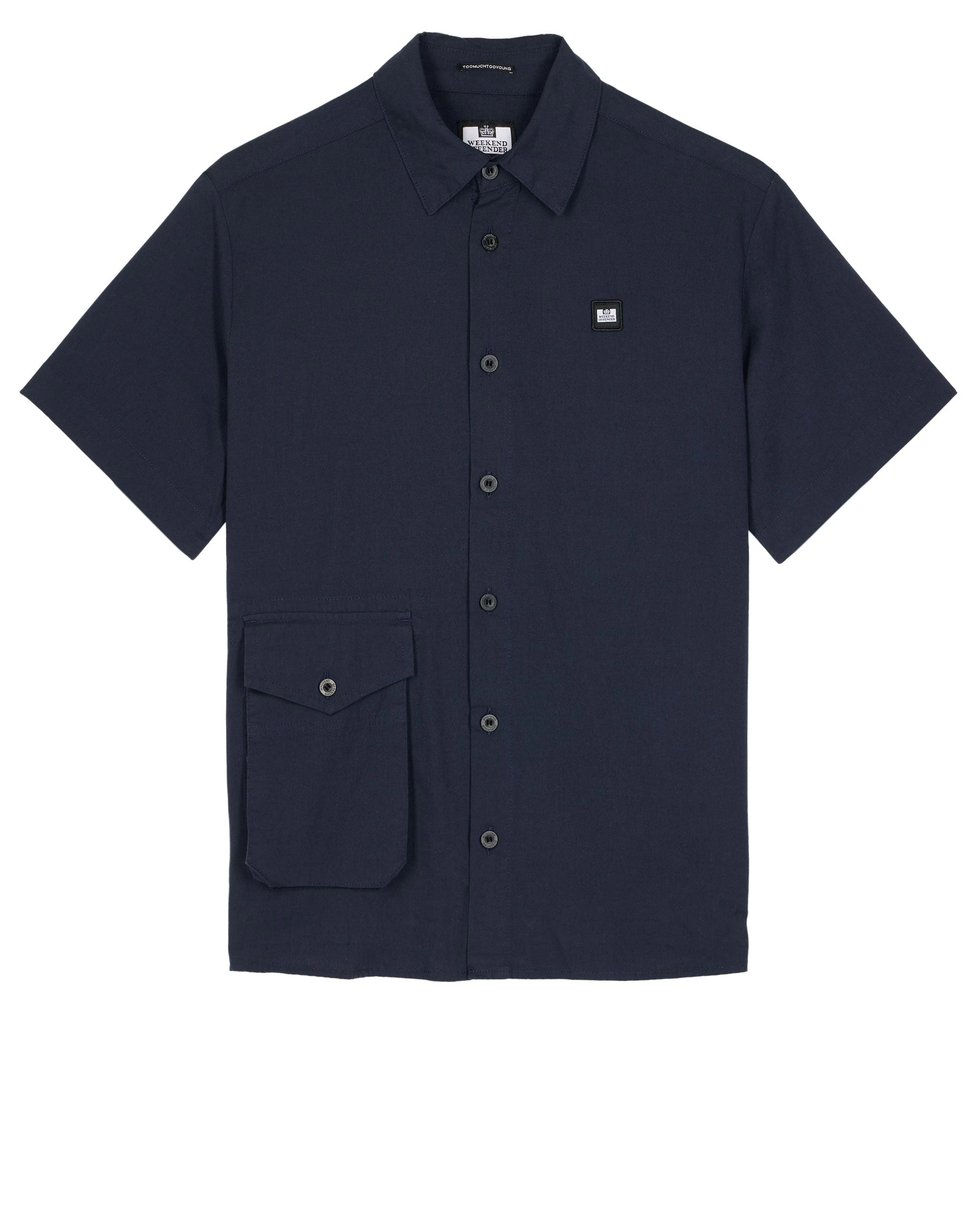 Weekend Offender Barboza Poplin Shirt Navy 1 Weekend Offender Barboza Poplin Shirt Navy