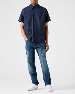 Weekend Offender Barboza Poplin Shirt Navy 11 Weekend Offender Barboza Poplin Shirt Navy -Fashion sportswear SHSS2304 BARBOZA NAVY 3536WO