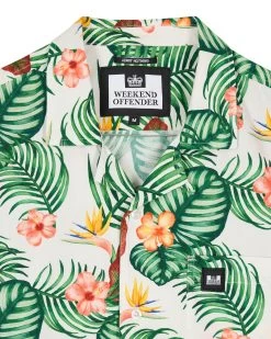 Weekend Offender White Lotus Shirt White Lotus Print -Fashion sportswear SHSS24 06 WHITE LOTUS HAWAIIN 2486