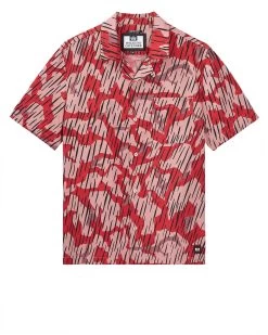 Weekend Offender Monuriki Shirt Blaze Red Rain Camo