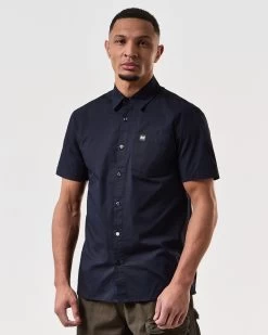 Weekend Offender Borak Short Sleeve Shirt Navy -Fashion sportswear SHSS2405 BORAK NAVY 7489