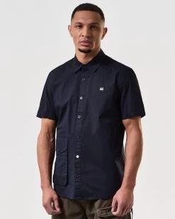 Weekend Offender Barboza Pocket Shirt Navy -Fashion sportswear SHSS2408 BARBOZA NAVY 7502