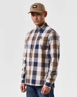 Weekend Offender Lisbon Shirt Large House Check -Fashion sportswear SHSS2410 LISBON LARGE CHECK 4569 MODEL