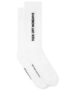 Weekend Offender FO Mondays Sports Socks White Pack Of 3
