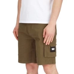 Weekend Offender Mascia Cargo Shorts Conifer -Fashion sportswear SS21 STSS21 02 MASCIA CONIFER MODEL ANGLE
