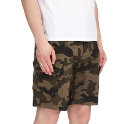 Weekend Offender New Jersey Cargo Shorts Camou -Fashion sportswear SS21 STSS21 14 NEW JERSEY CAMOU MODEL ANGLE 2