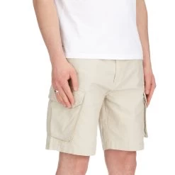 Weekend Offender New Jersey Cargo Shorts Plaster -Fashion sportswear SS21 STSS21 14 NEW JERSEY PLASTER MODEL ANGLE 2