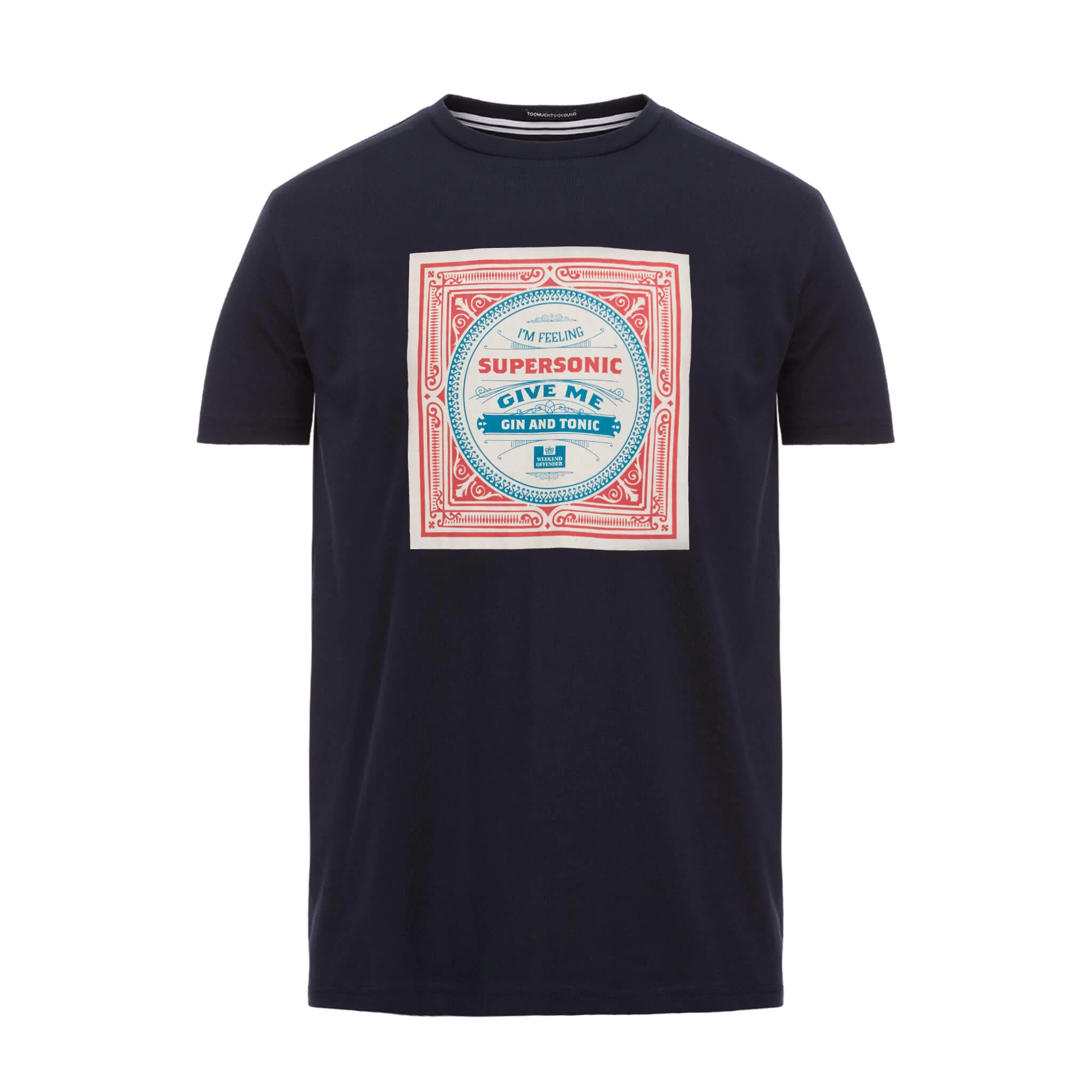 Weekend Offender Supersonic Graphic T-Shirt Navy
