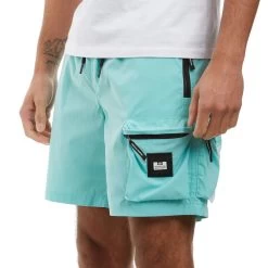 Weekend Offender Sunrise Hills Ripstop Shorts Aqua -Fashion sportswear SS22 STSS22 11 SUNRISE HILLS AQUA MODEL 2