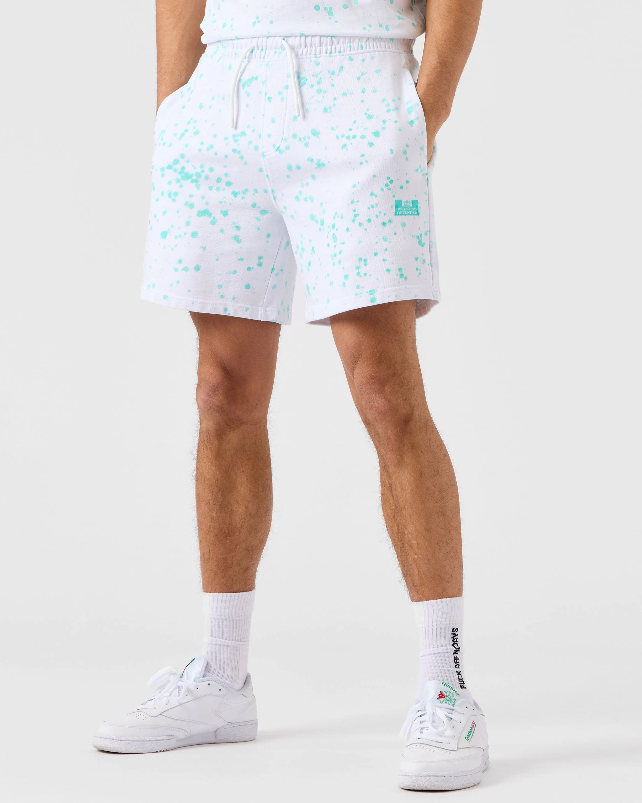 Weekend Offender Granados Tie Dye Shorts Aqua 2 Weekend Offender Granados Tie Dye Shorts Aqua - Image 2