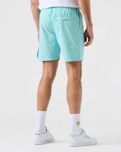 Weekend Offender Faraci Garment Dye Shorts Aqua -Fashion sportswear STSS2319 FARACI AQUA 5675 MODEL