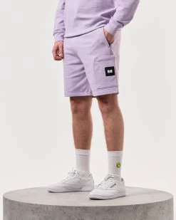 Weekend Offender Hawkins Jogger Shorts Periwinkle -Fashion sportswear STSS2401 HAWKINS PERIWINKLE 6029 MODEL