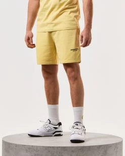 Weekend Offender Mytros Shorts Butter Yellow/Navy -Fashion sportswear STSS2402 MYTROS BUTTER 5187 MODEL