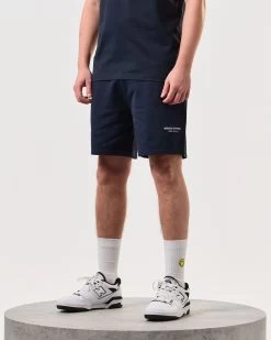 Weekend Offender Mytros Shorts Navy/Periwinkle -Fashion sportswear STSS2402 MYTROS NAVY 5847 MODEL