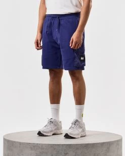 Weekend Offender Pink Sands Jogger Shorts Bright Navy -Fashion sportswear STSS2406 PINK SANDS BRIGHT NAVY 4357 MODEL