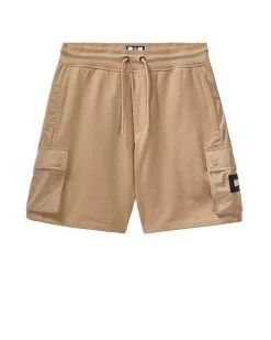Weekend Offender Pink Sands Jogger Shorts Cognac Brown