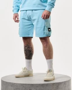 Weekend Offender Pink Sands Jogger Shorts Saltwater Blue - Plus Size -Fashion sportswear STSS2406X PINK SANDS SALTWATER 8031 PLUS