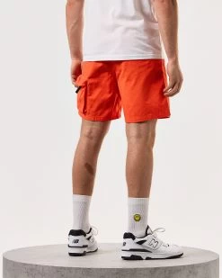 Weekend Offender Sunrise Hills Ripstop Shorts Pure Orange -Fashion sportswear STSS2407 SUNRISE HILLS PURE ORANGE 5324 MODEL